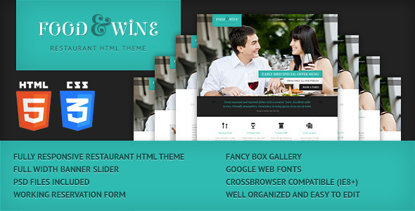 ThemeForest Food & Wine HTML Responsive Theme 4311360 ThemeForest Food & Wine HTML Responsive Theme 4311360