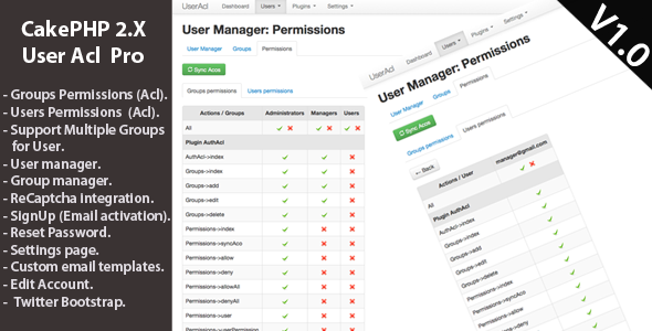 CodeCanyon CakePHP 2.x User & Acl Management Pro 4318336 CodeCanyon CakePHP 2.x User & Acl Management Pro 4318336