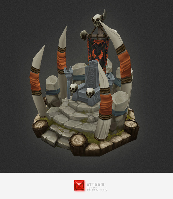 3DOcean Low Poly RTS Orc Throne 4320347 3DOcean Low Poly RTS Orc Throne 4320347