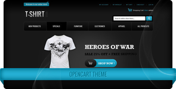 T-Shirt Store OpenCart Theme  - ThemeForest Item for Sale