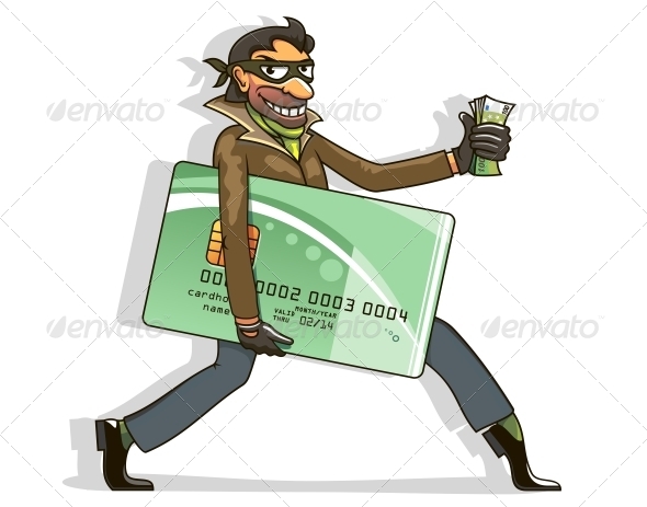 GraphicRiver Thief Steals Credit Card and Money 4322317 GraphicRiver Thief Steals Credit Card and Money 4322317