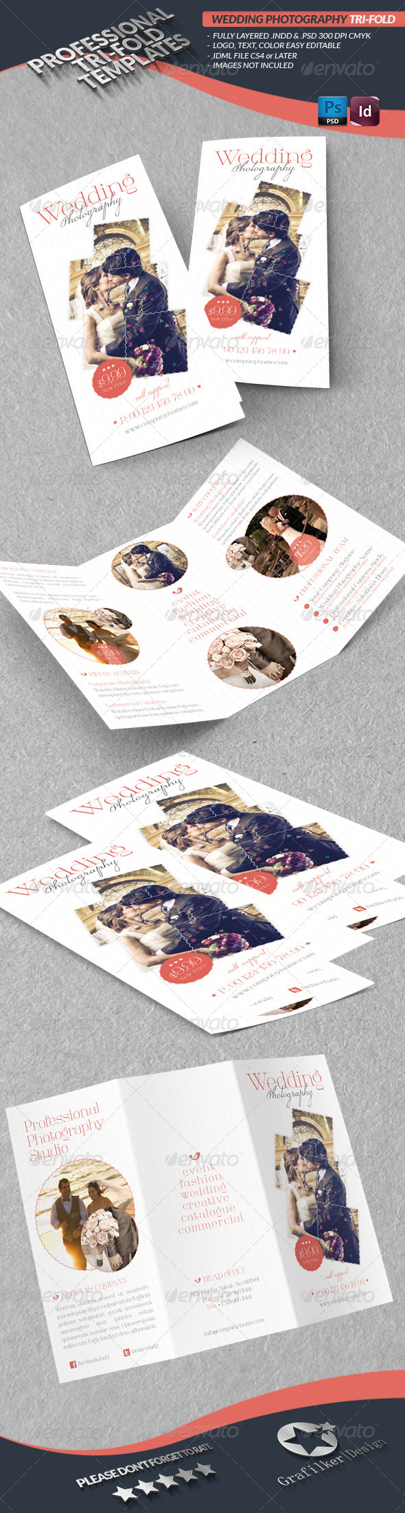 GraphicRiver Wedding Photography Tri-Fold Template 4326091 GraphicRiver Wedding Photography Tri-Fold Template 4326091