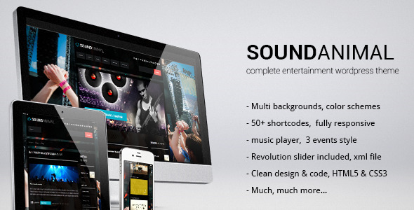 ThemeForest SOUNDANIMAL complete entertainment wordpress theme 4332021 ThemeForest SOUNDANIMAL complete entertainment wordpress theme 4332021