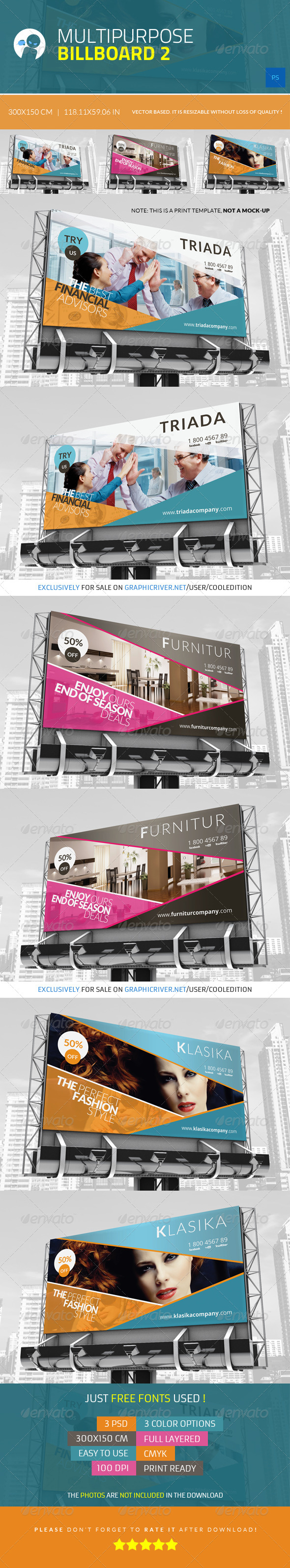 Multipurpose Billboard 2 - Signage Print Templates