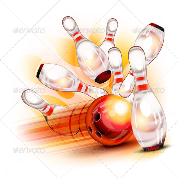 GraphicRiver Bowling Ball Crashing into the Shiny Pins 4341267 GraphicRiver Bowling Ball Crashing into the Shiny Pins 4341267