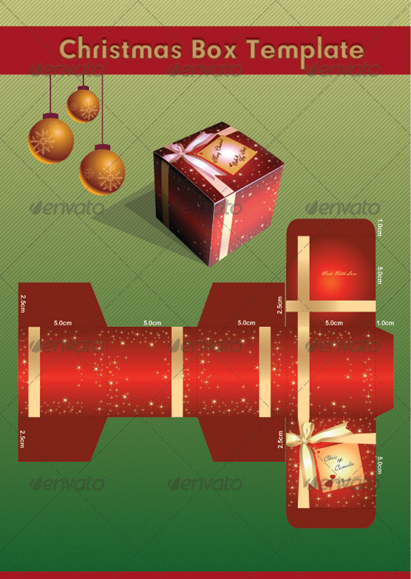 Christmas Gift Box Template GraphicRiver