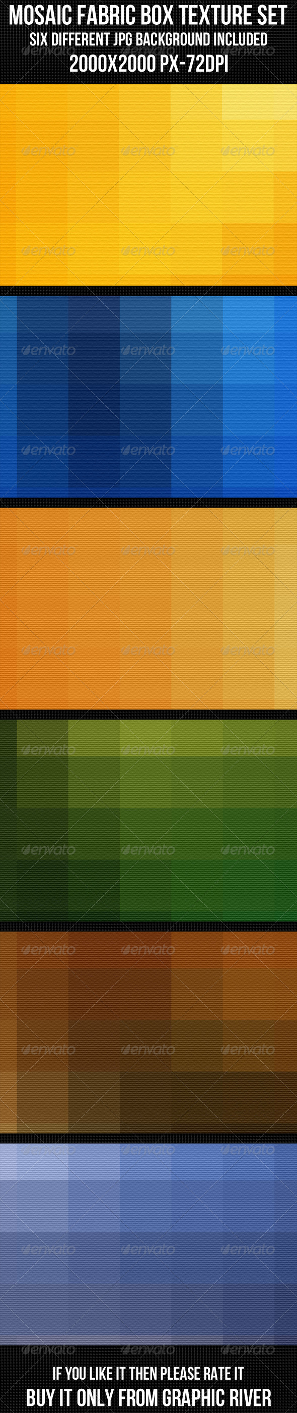 Mosaic Fabric Box Texture Set - Abstract Backgrounds