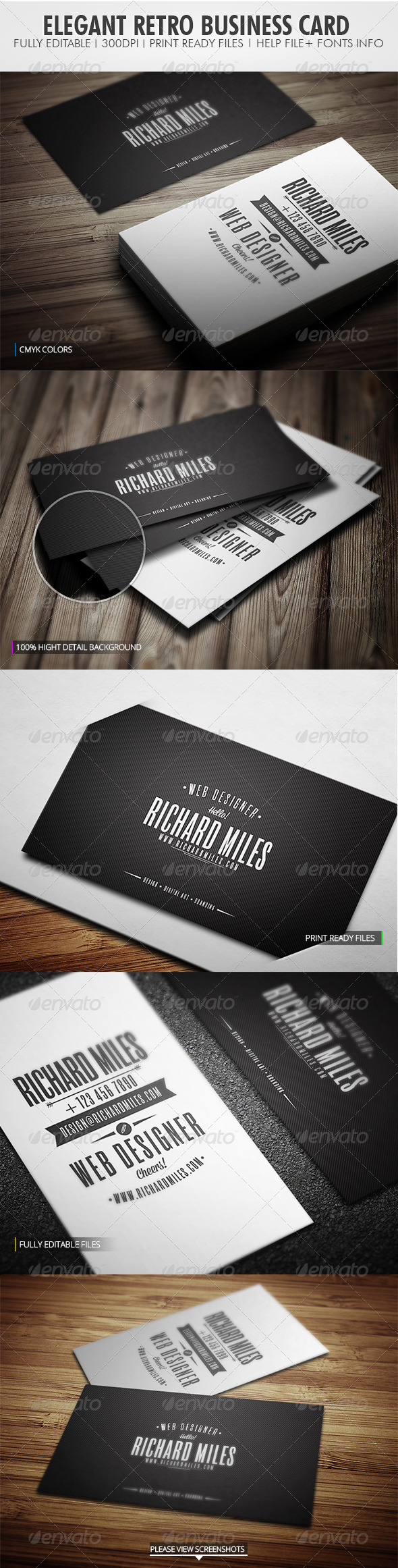 GraphicRiver Elegant Retro Business Card 4225249 GraphicRiver Elegant Retro Business Card 4225249