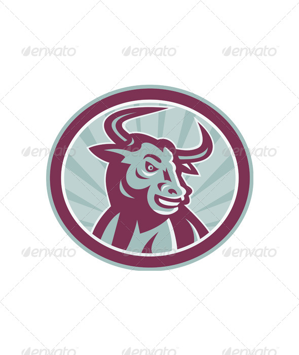 GraphicRiver Texas Longhorn Bull Retro 4344882 GraphicRiver Texas Longhorn Bull Retro 4344882