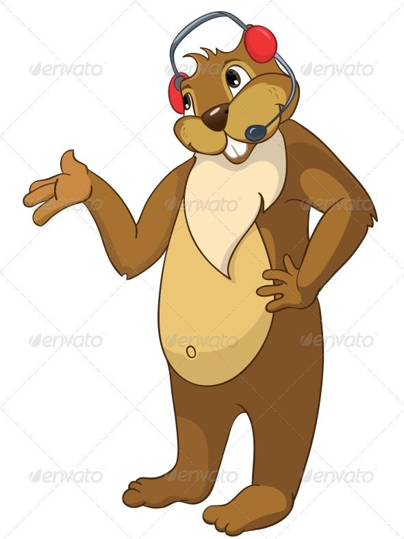 GraphicRiver Cartoon Character Beaver 4356928 GraphicRiver Cartoon Character Beaver 4356928