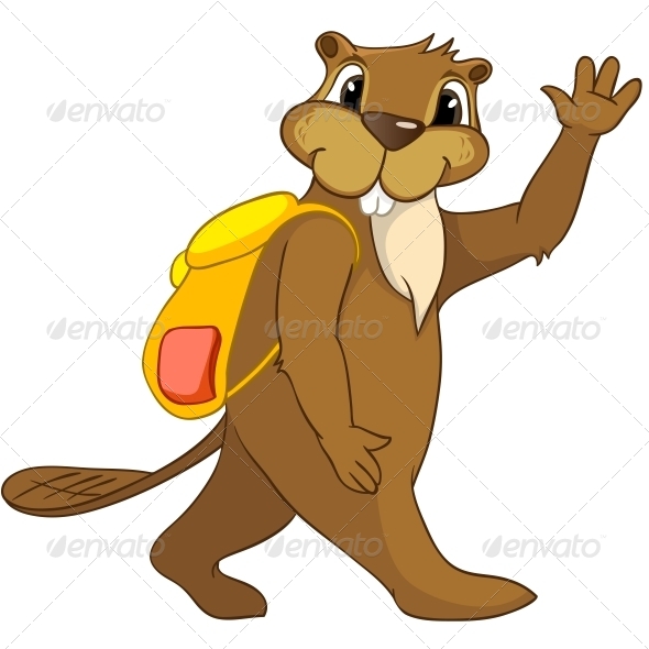 GraphicRiver Cartoon Character Beaver 4356945 GraphicRiver Cartoon Character Beaver 4356945