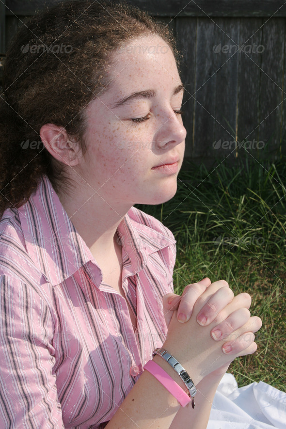 <b>Cute Teen</b> Praying 2 - Stock Photo - Images - Cute-Teen-Praying-2