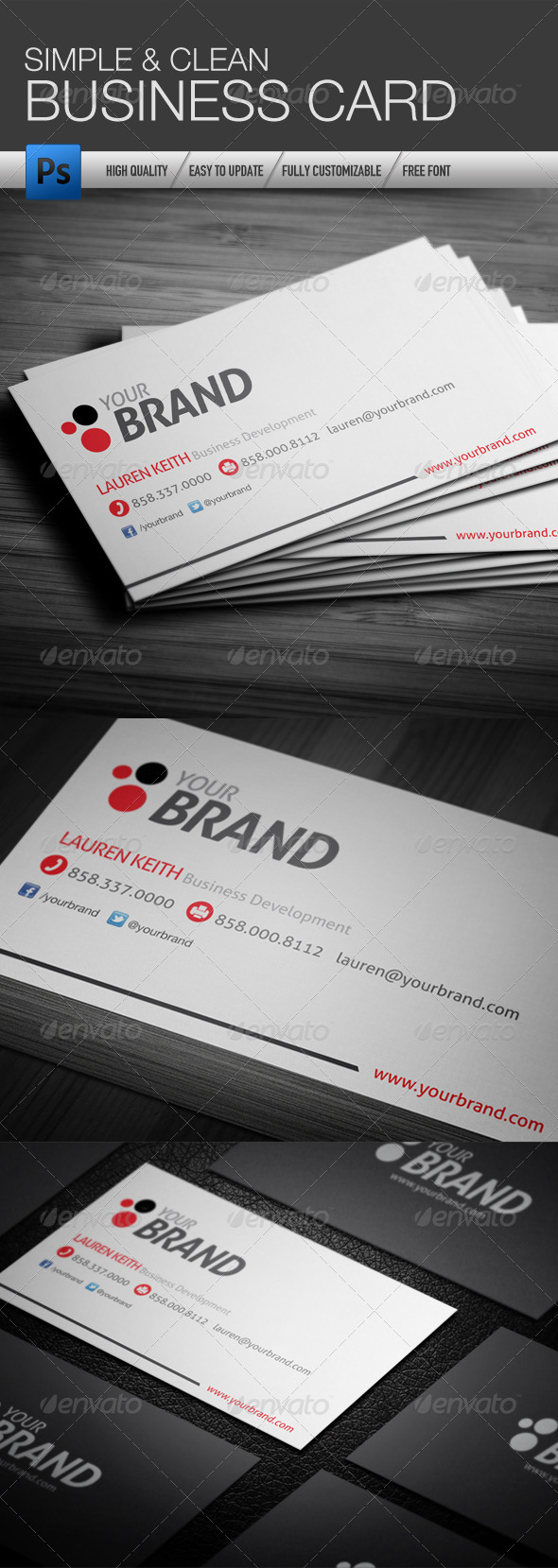 GraphicRiver Simple and Clean Business Card 4361450 GraphicRiver Simple and Clean Business Card 4361450