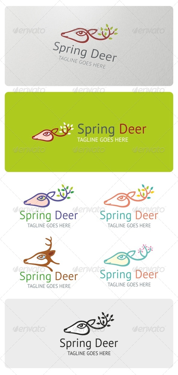 GraphicRiver Spring Deer Logo Template 4365016 GraphicRiver Spring Deer Logo Template 4365016