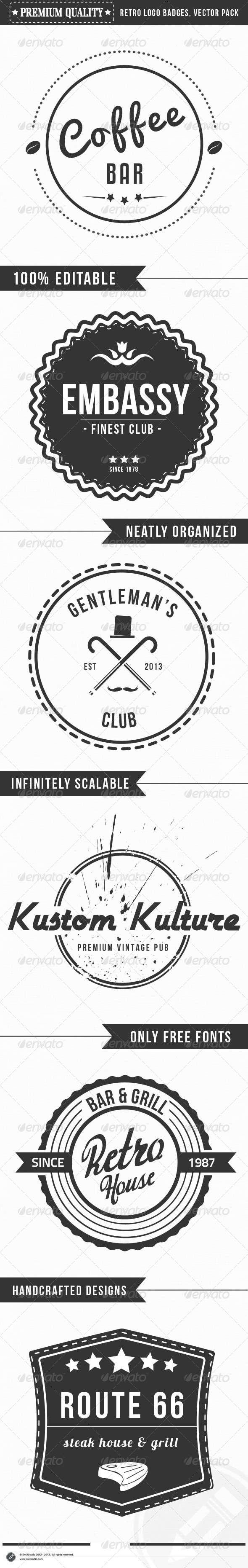 GraphicRiver Premium Quality Retro Logo Badges 4311708 GraphicRiver Premium Quality Retro Logo Badges 4311708