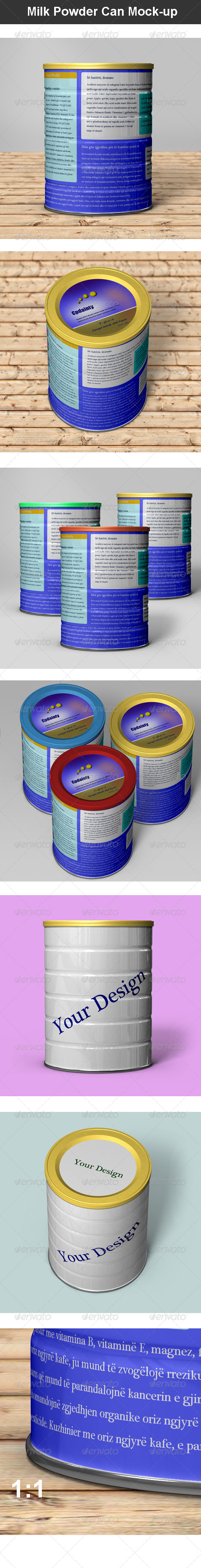 GraphicRiver Milk Powder Can Mock-up 4372495 GraphicRiver Milk Powder Can Mock-up 4372495
