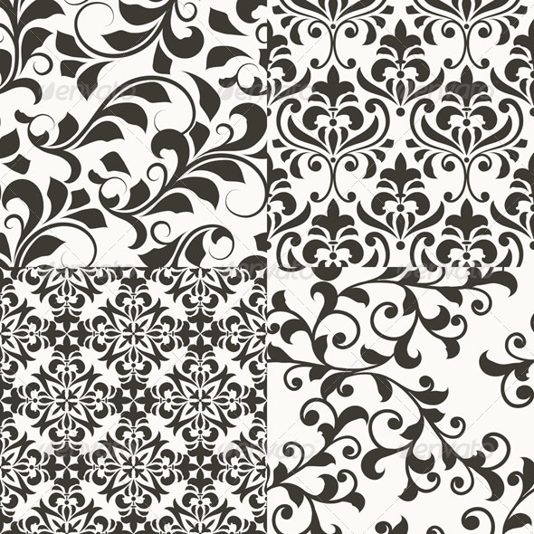 GraphicRiver 4 Seamless vector Floral Retro Patterns 4388832 GraphicRiver 4 Seamless vector Floral Retro Patterns 4388832