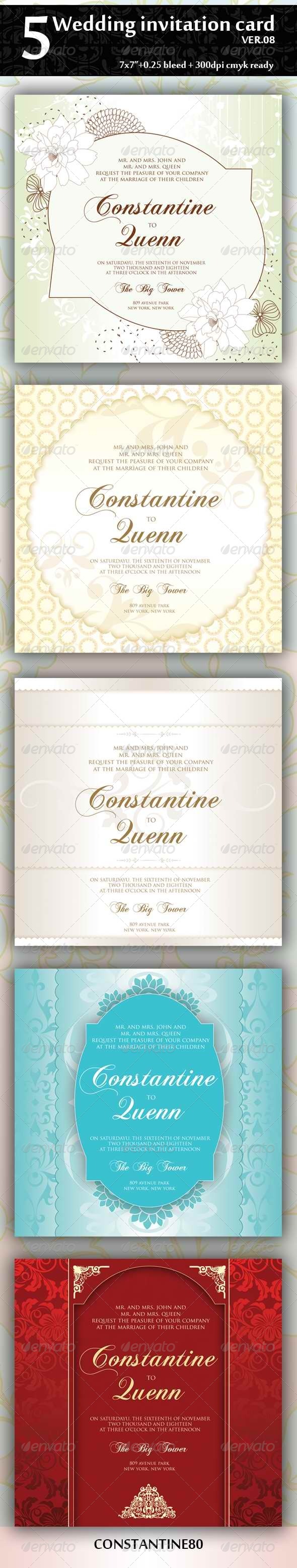 GraphicRiver 5 Wedding Invitation Card Ver08 4394165 GraphicRiver 5 Wedding Invitation Card Ver08 4394165