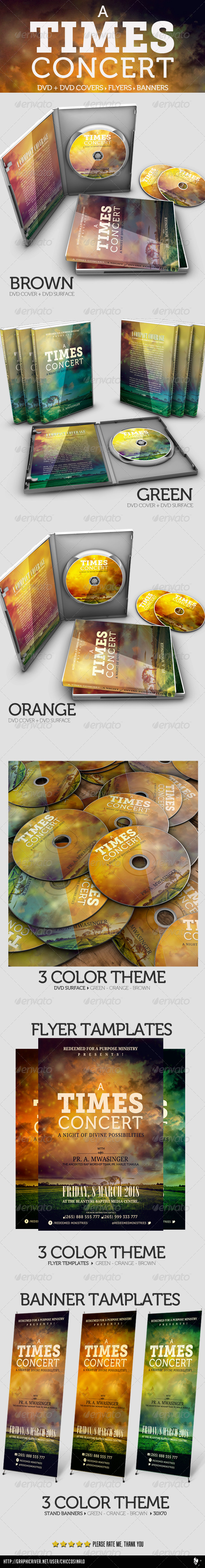 A Times Concert Collection DVD / Flyer / Banner - Print Templates