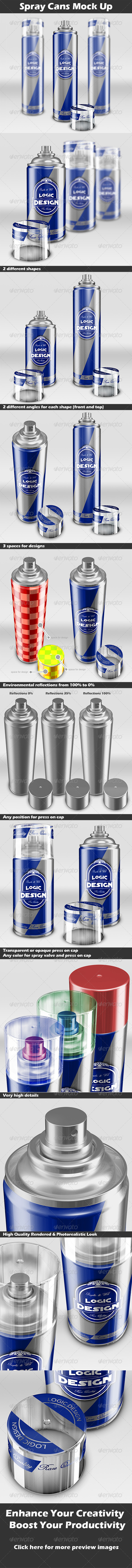 GraphicRiver Spray Cans Mock Up 4405617 GraphicRiver Spray Cans Mock Up 4405617