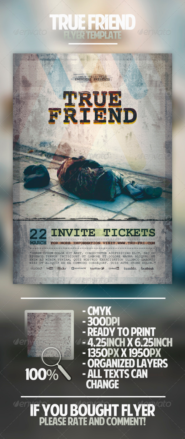 GraphicRiver True Friend Flyer Template 4410634 GraphicRiver True Friend Flyer Template 4410634