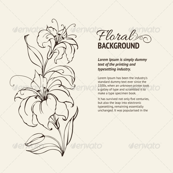 GraphicRiver Blooming Lilies 4410880 GraphicRiver Blooming Lilies 4410880