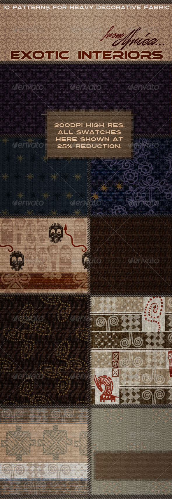GraphicRiver African Fabric Designs for Interiors & Furnishing 4411358 GraphicRiver African Fabric Designs for Interiors & Furnishing 4411358