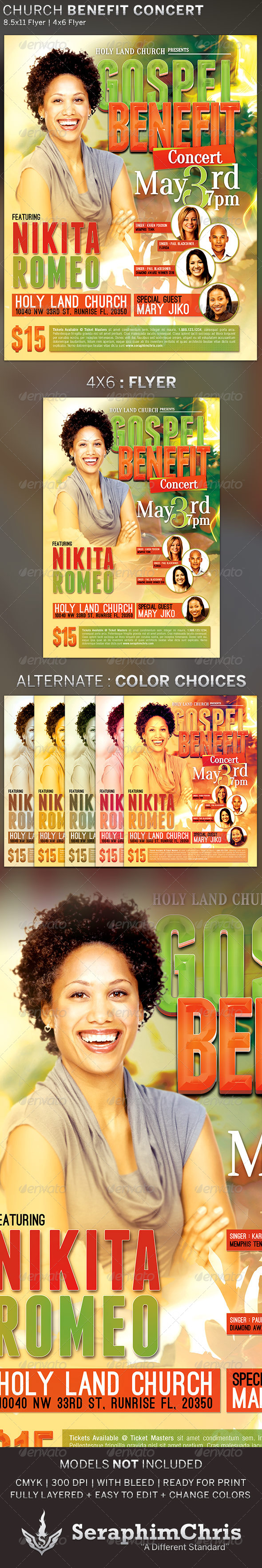 GraphicRiver Gospel Benefit Concert Church Flyer Template 4414261 GraphicRiver Gospel Benefit Concert Church Flyer Template 4414261