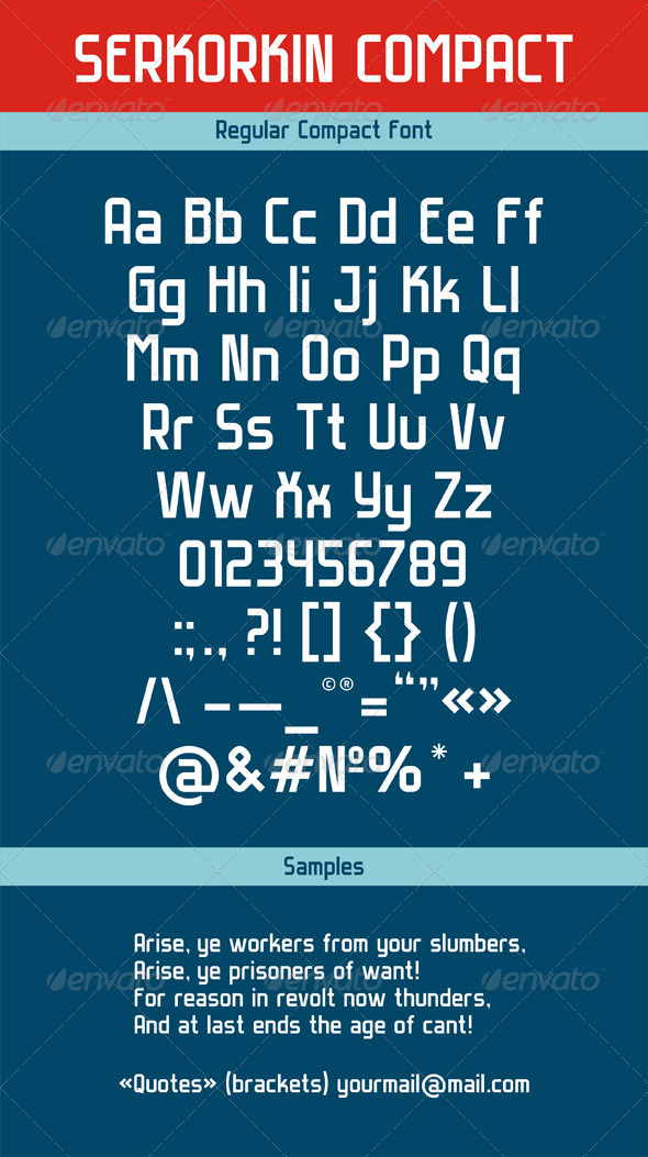 GraphicRiver Serkorkin Compact Regular Font 4415373 GraphicRiver Serkorkin Compact Regular Font 4415373