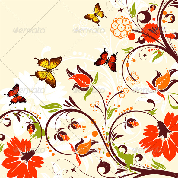 GraphicRiver Flower Frame 4423226 GraphicRiver Flower Frame 4423226