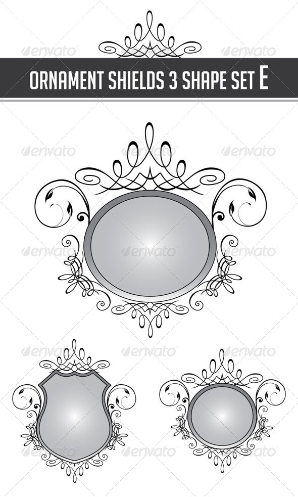 GraphicRiver Ornament Shields 3 Shape Set E 4426140 GraphicRiver Ornament Shields 3 Shape Set E 4426140