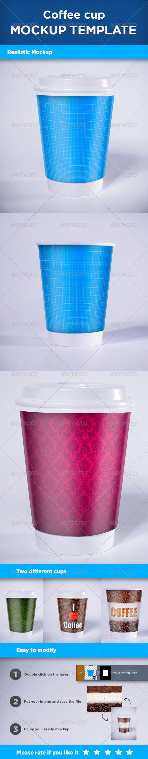 GraphicRiver Realistic Coffee Cup Mock-up 4427375 GraphicRiver Realistic Coffee Cup Mock-up 4427375