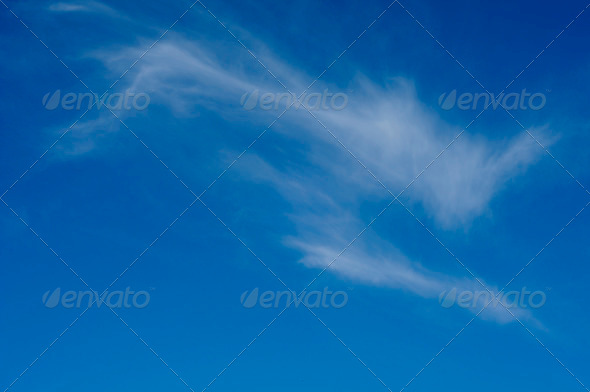 Soft clouds in the blue sky - Stock Photo - Images