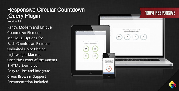 Circular Countdown jQuery Plugin - CodeCanyon Item for Sale