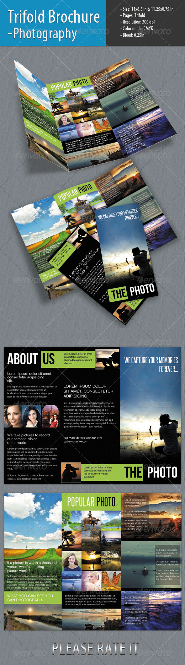 GraphicRiver Trifold Brochure For Photography 4320165 GraphicRiver Trifold Brochure For Photography 4320165