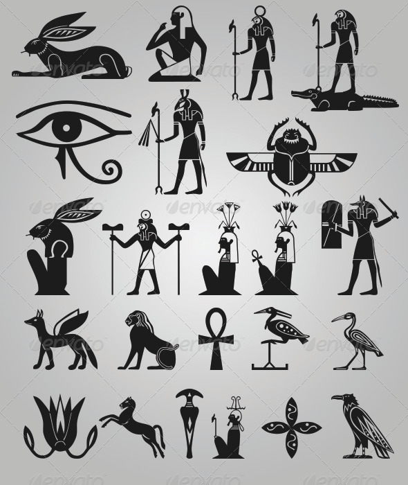 GraphicRiver Egypt Symbols Shape Set 4443423 GraphicRiver Egypt Symbols Shape Set 4443423
