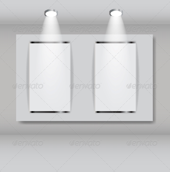 GraphicRiver White Frames in Art Gallery Vector Illustration 4443926 GraphicRiver White Frames in Art Gallery Vector Illustration 4443926