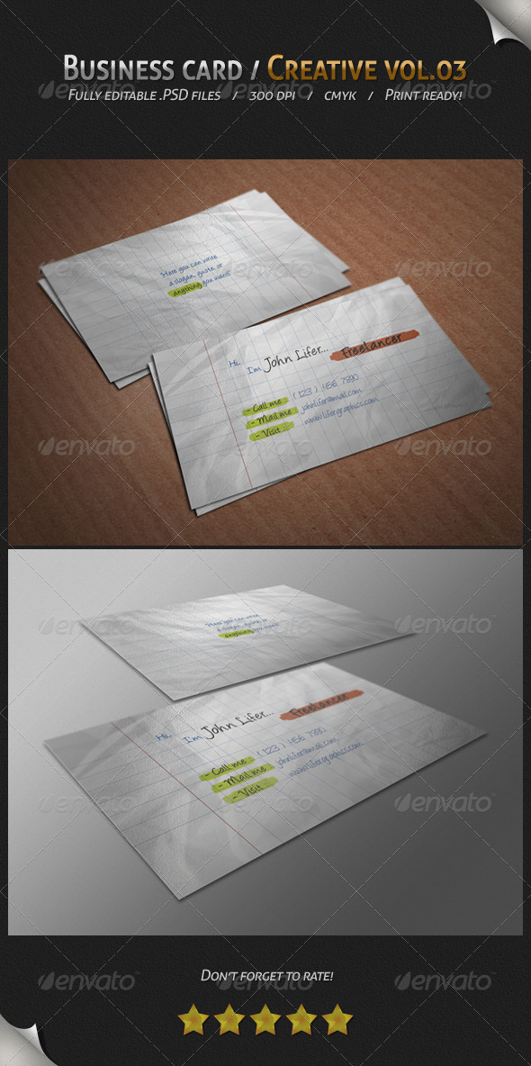 GraphicRiver Business Card Creative Vol.03 4443950 GraphicRiver Business Card Creative Vol.03 4443950