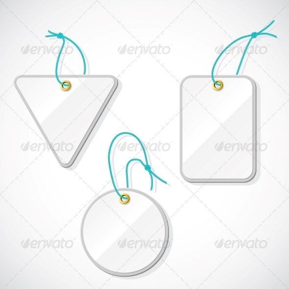 GraphicRiver Set of Plastic Tags on the Rope 4446717 GraphicRiver Set of Plastic Tags on the Rope 4446717
