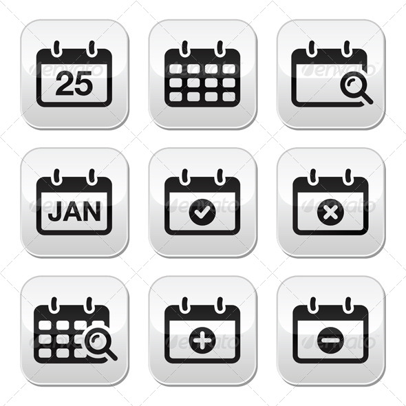 GraphicRiver Calendar Date Vector Buttons Set 4451199 GraphicRiver Calendar Date Vector Buttons Set 4451199