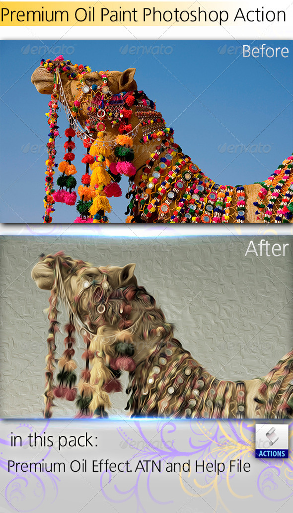 Premium Oil Paint Effect Action - Photo Effects Actions