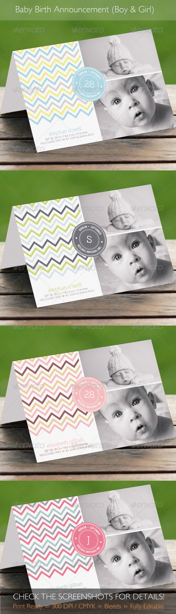 GraphicRiver Baby Birth Announcement Boy & Girl 2 4288097 GraphicRiver Baby Birth Announcement Boy & Girl 2 4288097