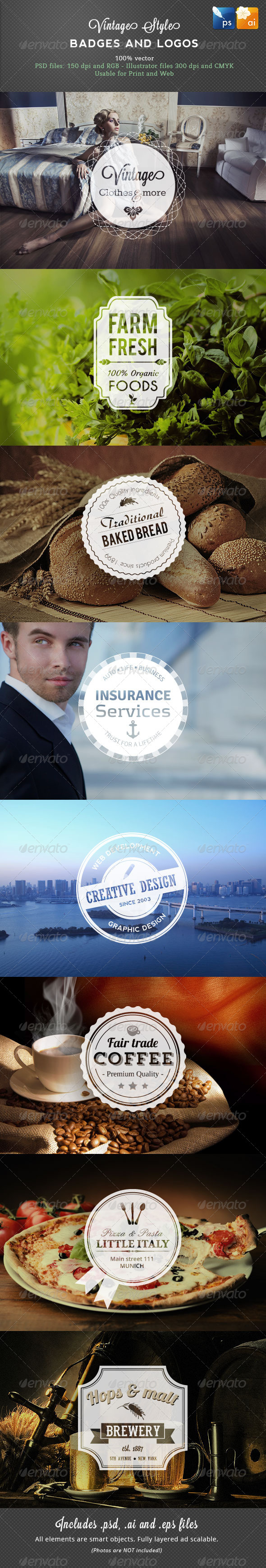 GraphicRiver 8 Vintage Style Badges 4456042 GraphicRiver 8 Vintage Style Badges 4456042