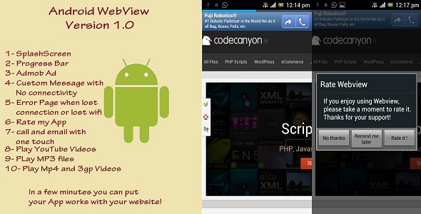 CodeCanyon Android Webview with admob and Rate my app 4433230 CodeCanyon Android Webview with admob and Rate my app 4433230