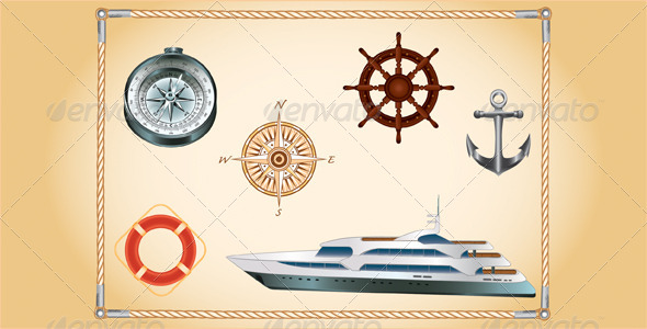 GraphicRiver Marine Set 4395303 GraphicRiver Marine Set 4395303