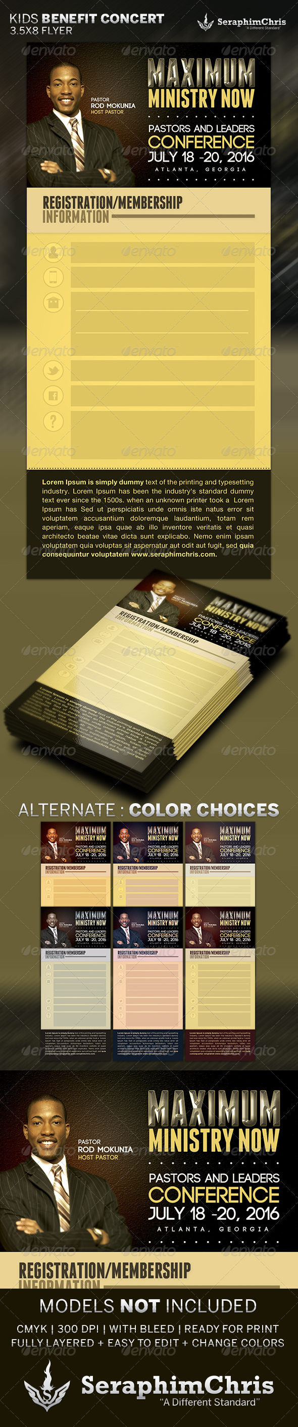 Church Conference Registration Form Template - Church Flyers