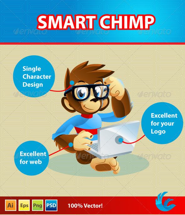 GraphicRiver Chimp Mascote Character 4463384 GraphicRiver Chimp Mascote Character 4463384