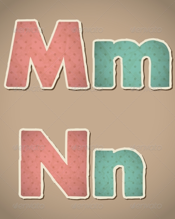 GraphicRiver Retro Paper Alphabet 4463833 GraphicRiver Retro Paper Alphabet 4463833