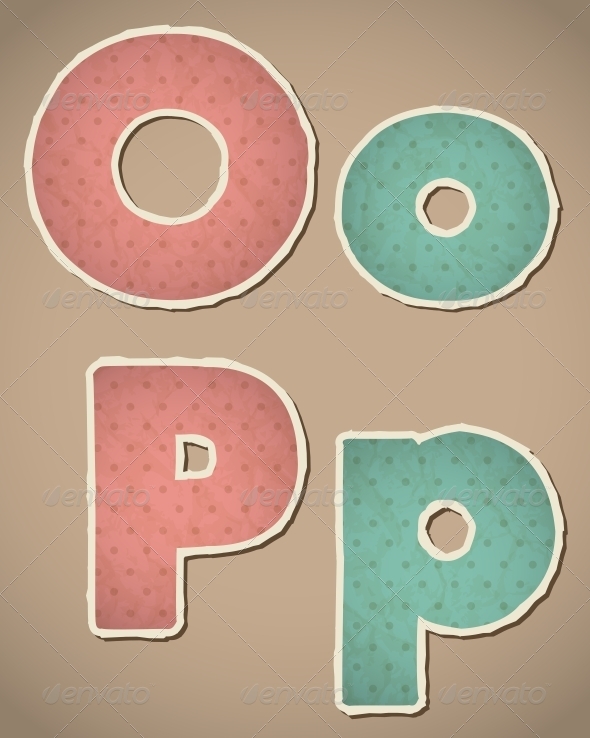 GraphicRiver Retro Paper Alphabet 4463836 GraphicRiver Retro Paper Alphabet 4463836