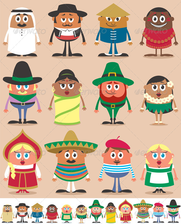 Nationalities Part 1 - People Characters